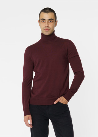 Бордовый зимний свитер Emporio Armani