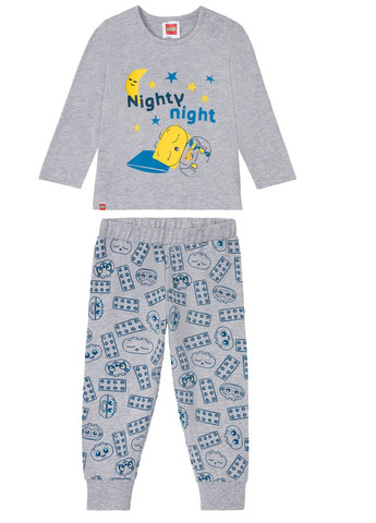 Светло-серая всесезон пижама реглан + брюки Lego