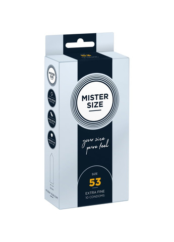 Презервативи Mister Size - pure feel - 53 (10 condoms), товщина 0,05 мм No Brand (276905756)