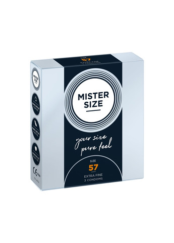 Презервативы Mister Size - pure feel - 57 (3 condoms), толщина 0,05 мм No Brand (276905776)