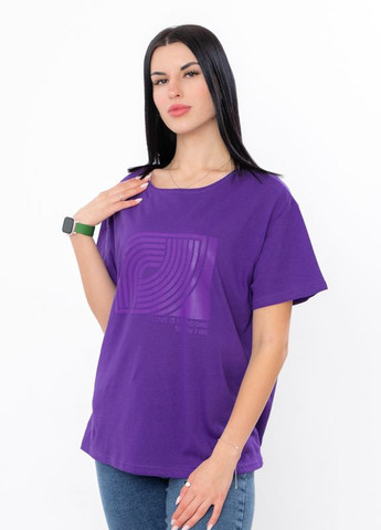 Фиолетовая летняя футболка женская с коротким рукавом Носи своє