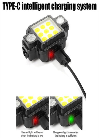 Налобный LED фонарь на магните светодиодный аккумуляторный портативный фонарик PL-132 RB132 VTech (276973299)