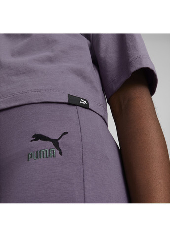 Пурпурная демисезонная детская футболка classics grl tee youth Puma