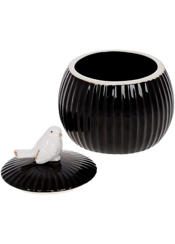 Банку порцелянова "Пташка" з об'ємним декором, глянець Bona (276980739)