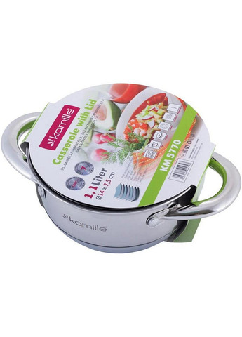 Каструля з нержавіючої сталі з 7-шаровим індукційним дном Kamille (276983861)