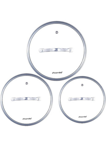 Набор 3 кастрюли со стеклянными крышками Kamille (276984852)
