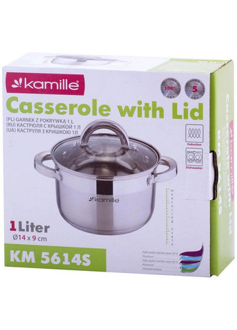 Кастрюля со стеклянной крышкой, низкая Kamille (276977852)
