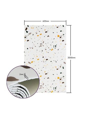 Стінова PET плитка самоклеюча в рулоне Sticker Wall (276978396)