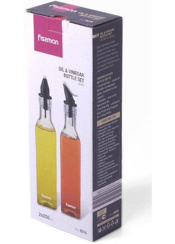 Набір 2 скляні пляшки для олії та оцту Fissman (276980881)