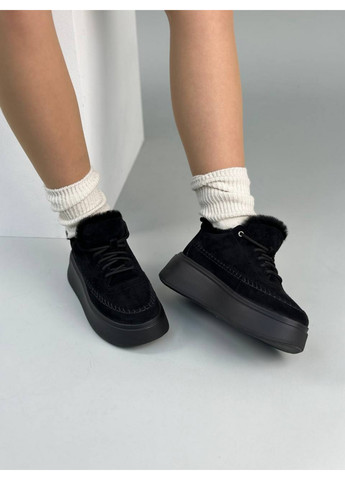 Чорні жіночі замшеві кеди 41 VZUTIK