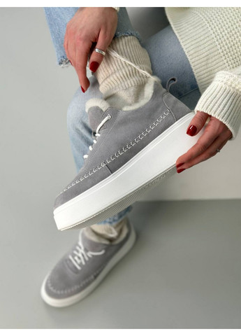 Сірі жіночі замшеві кеди 41 VZUTIK