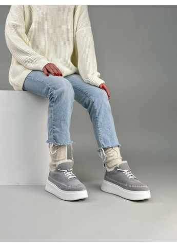 Сірі жіночі замшеві кеди 41 VZUTIK