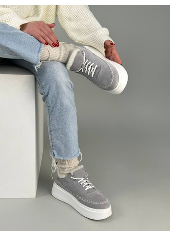 Сірі жіночі замшеві кеди 41 VZUTIK