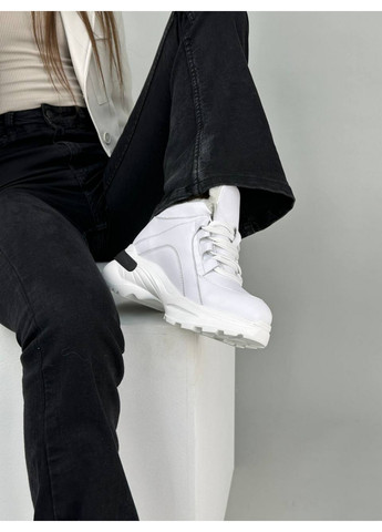 Белые зимние женские кожаные кроссовки 38 VZUTIK