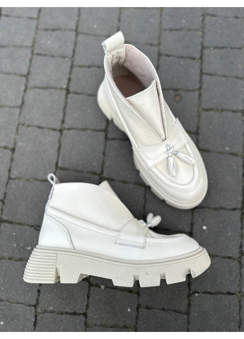 VZUTIK Жіночі шкіряні лофери 39 молочний з натуральна шкіра, україна — демісезон (277154250)