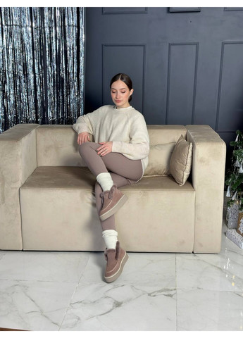 VZUTIK Женские замшевые лоферы 37 бежевый з натуральная замша, украина — зима (277152389)