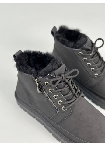 Черные зимние мужские кожаные ботинки 43 VZUTIK
