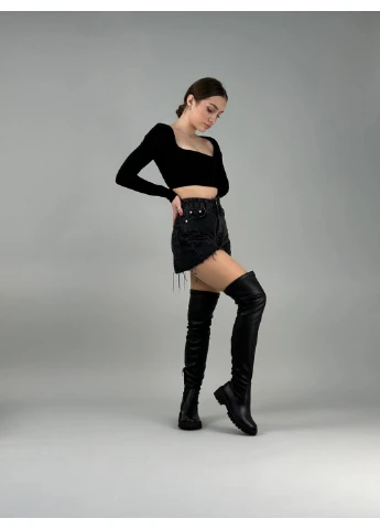 Зимние женские кожаные сапоги 39 VZUTIK