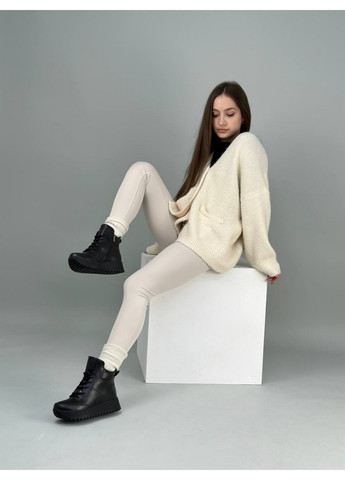 Жіночі шкіряні кросівки 37 VZUTIK чорні зими (277154674)