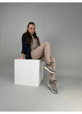 Жіночі шкіряні кросівки 37 VZUTIK сірі зими (277154730)