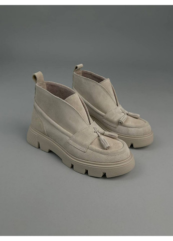 VZUTIK Женские замшевые лоферы 36 песочный з натуральная замша, украина — зима (277156281)