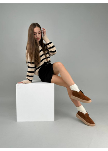 VZUTIK Женские замшевые лоферы 41 коричневый з натуральная замша, украина — демисезон (277154792)