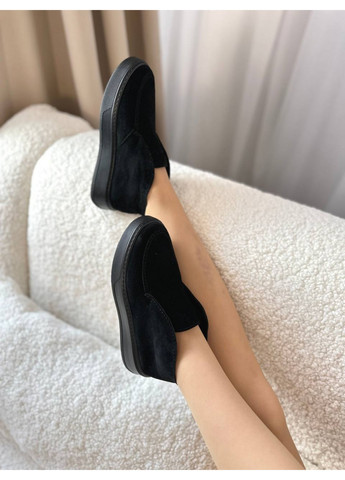 VZUTIK Жіночі замшеві лофери 40 чорний з натуральна замша, україна — демісезон (277156239)