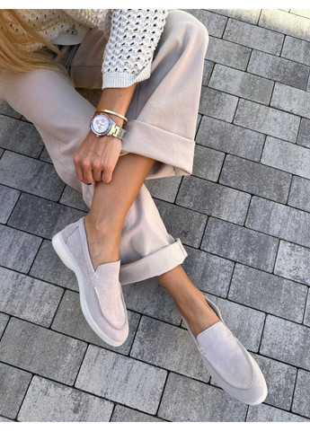 VZUTIK Жіночі замшеві лофери 36 бежевий з натуральна замша, україна — демісезон (277156775)