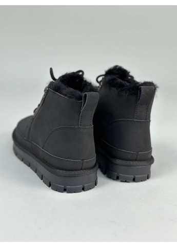 Черные зимние мужские кожаные ботинки 46 VZUTIK