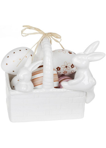 Цукерниця декоративна "Кошик з кроликами" Bona (276981775)