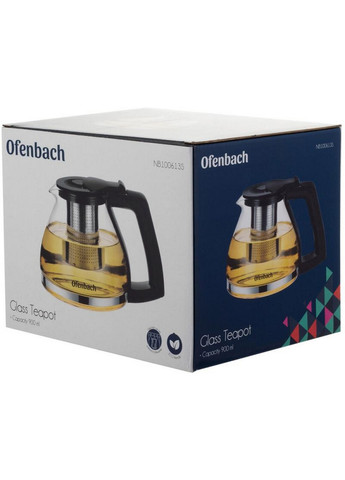 Чайник скляний заварювальний зі знімним ситечком Ofenbach (276979422)