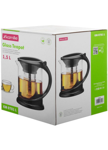 Чайник стеклянный заварочный со съемным ситечком Kamille (276977868)