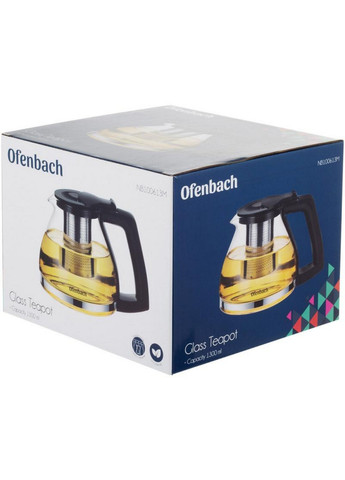 Чайник скляний заварювальний зі знімним ситечком Ofenbach (276978435)