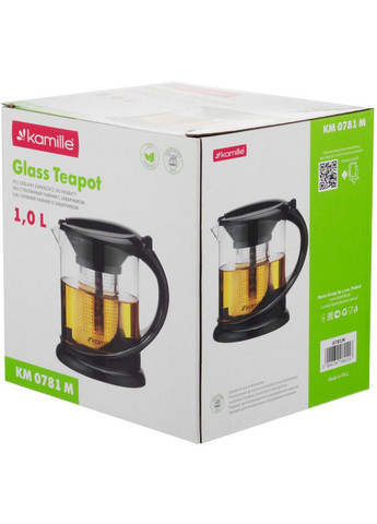 Чайник скляний заварювальний зі знімним ситечком Kamille (276985710)