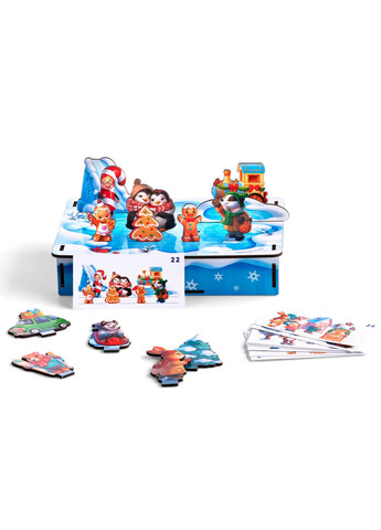 Развивающая игра "Новогодняя панорама", 24 задания Ubumblebees (276982400)