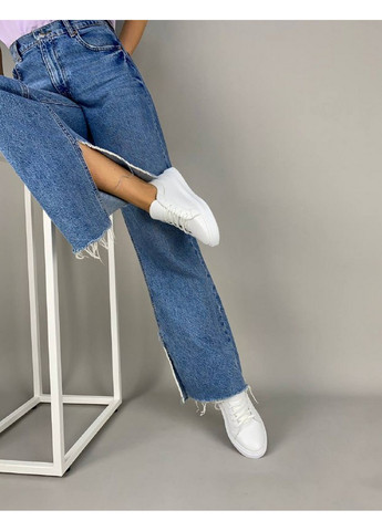 Білі шкіряні жіночі кеди VZUTIK