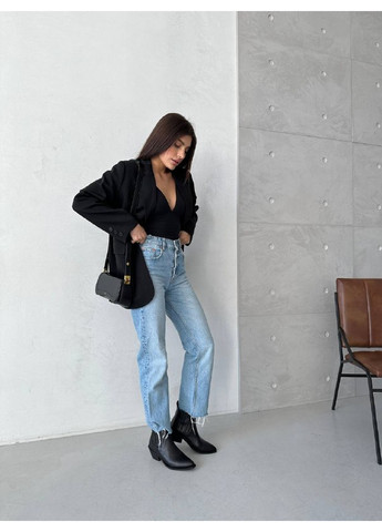 Осенние кожаные женские казаки на каблуке VZUTIK