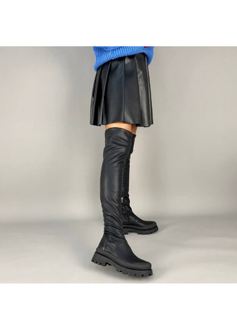 Осенние сапоги-чулки женские стрейч кожа VZUTIK