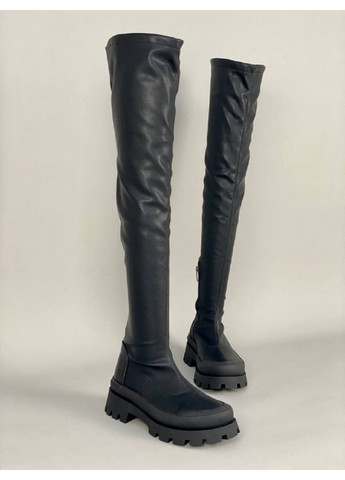 Осенние сапоги-чулки женские стрейч кожа VZUTIK