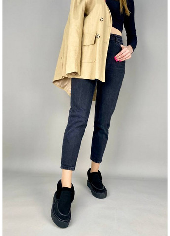 VZUTIK Замшеві жіночі лофери чорний з натуральна замша, україна — (276979331)