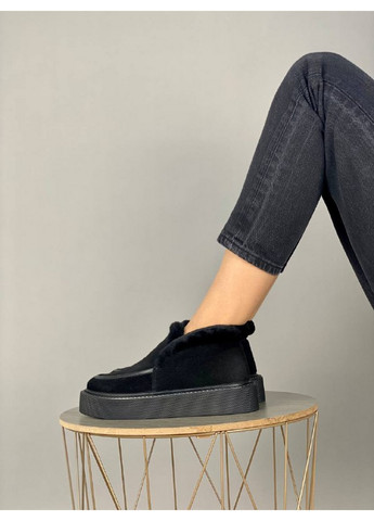 VZUTIK Замшеві жіночі лофери чорний з натуральна замша, україна — (276979331)