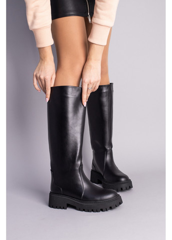 Шкіряні жіночі чоботи-труби VZUTIK (276984179)