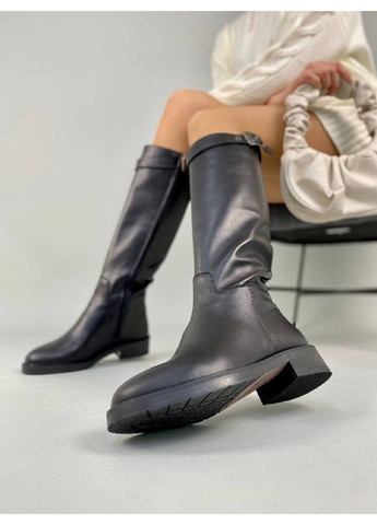 Осенние кожаные женские сапоги VZUTIK