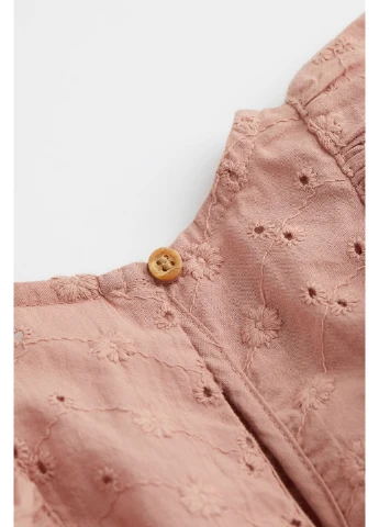 Бежевая однотонная блузка H&M летняя