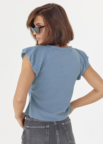 Жіноча футболка з пишними рукавами Lurex - (277151166)