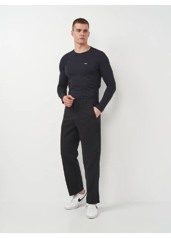 Темно-синий демисезонный кэжуал лонгслив H&M