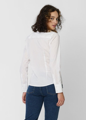 Белая кэжуал рубашка однотонная Trussardi