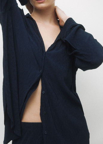 Темно-синя блузка H&M