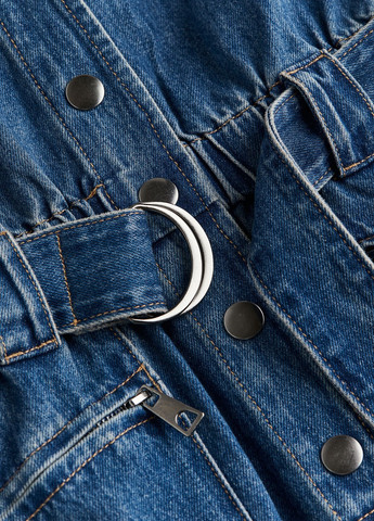 КомбІнезон H&M однотонний синій джинсовий