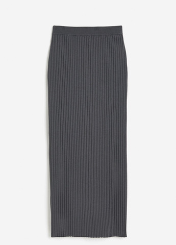 Темно-серая кэжуал однотонная юбка H&M